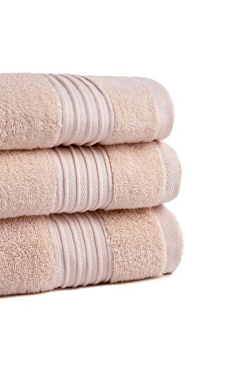 Ecocotton Набір рушників Venüs, 3 шт., 100% органічна бавовна, з облямівкою та пудровим відтінком