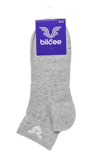 bilcee Unisex βαμβακερά κοντά γκρι μποτάκια κάλτσες 0317