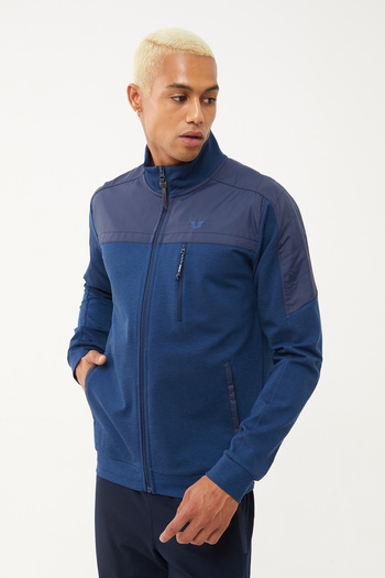 bilcee Men's Indian Woven Detail Tracksuit Top 1564