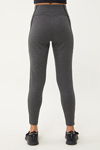 bilcee Women's Anthracite Melange Skinny Skinny Leg Fashion Leggings Trousers 1576
