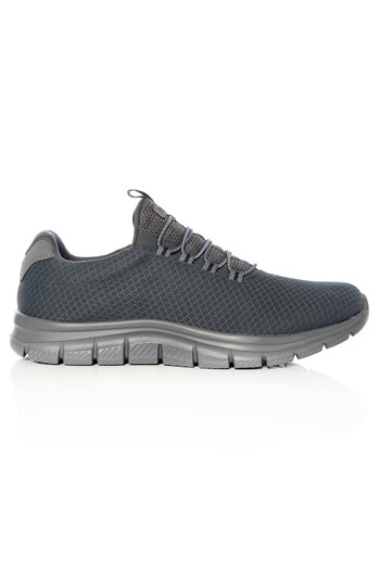 bilcee Men's Gray Lace-Up Walking and Sports Shoes 1011