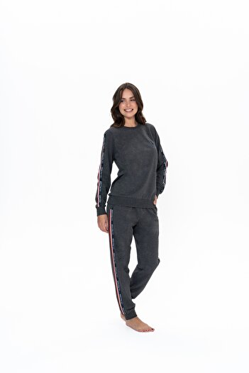 U.S. Polo Assn. Women's Rubber Leg Boxed Dowry Pajamas (Anthracite Melange) U.S. Polo Assn. Model Batdn20G11E3C
