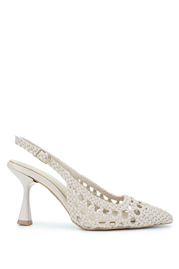 Tamer Tanca Women's Vegan Beige Heeled Shoes