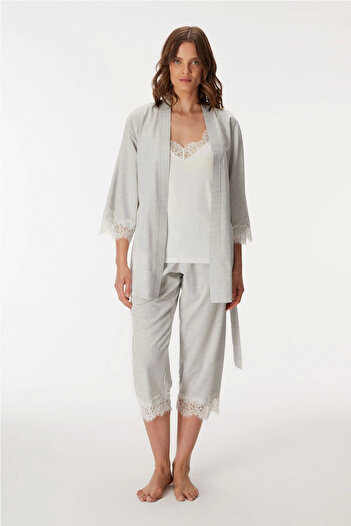 Kocabey Anil 11403 Dressing Gown, Undershirt and Trousers Set
