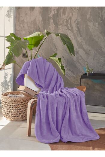 Mislina Home Deluxe Wellsoft Tv Battaniyesi Lila Tek Kişilik Battaniye 150x200 Cm