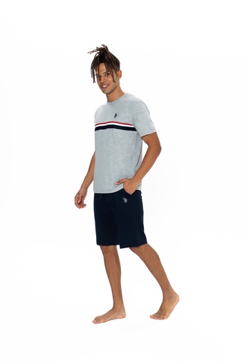 U.S. Polo Assn. U.S. Polo Assn. Men's Crew Neck Pajama Set with Shorts - Batdn18X86M9B