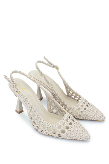 Tamer Tanca Women's Vegan Beige Heeled Shoes
