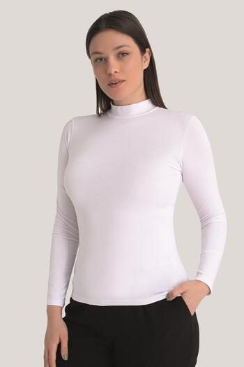 Arma Yıldız Women's White Black Skin Turtleneck Long Sleeve Body 3 Pieces