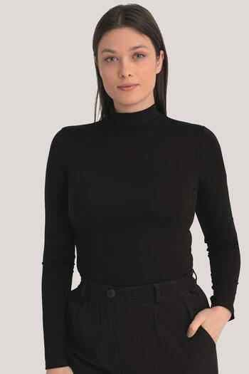 Arma Yıldız Women's Black Turtleneck Long Sleeve Body 3 Pieces