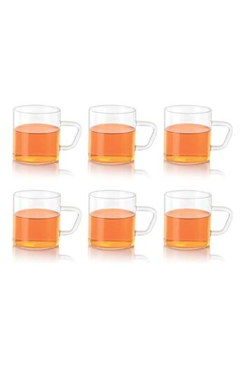 Borosil Vision Classic Mug Set Of 6-Microwavable White 190ml
