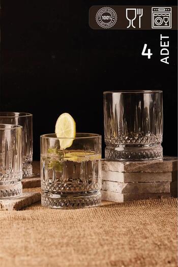 HOMENIVA Elysia Set of 4 Glass Glasses 220 ml