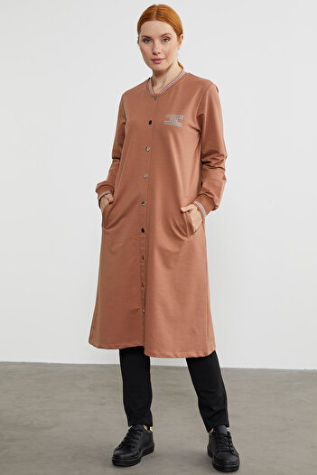 Sementa New Collar Cap with Snap Fasteners - Milk Brown