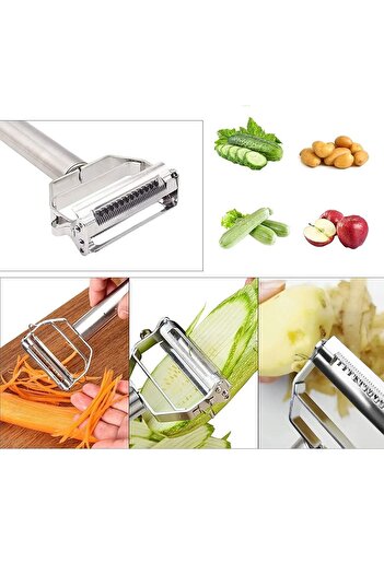 Vi Caro A Quality Turbo Large Size Steel Julienne Fruit Vegetable Potato Peeler Julienne Peeler Chopper