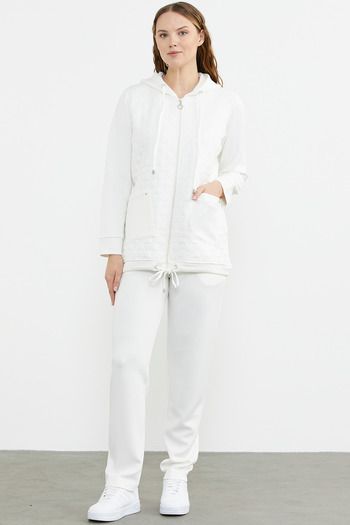 Sementa Quilted Scuba Tracksuit Set - Ecru