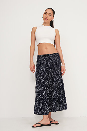 Addax Floral Long Skirt E16209-K12