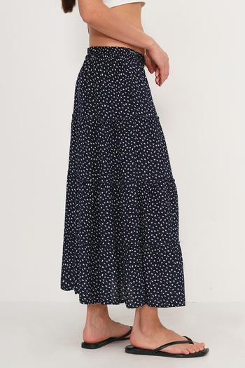 Addax Floral Long Skirt E16209-K12