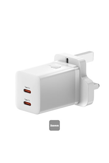 Baseus GaN5 Pro Fast Charger Type C to Type C - 40 W UK - Moon White