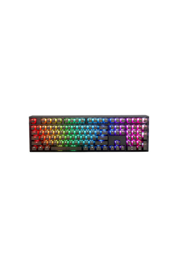 Ducky لوحة مفاتيح ألعاب ميكانيكية Ducky One 3 Aura كاملة الحجم 100%، تخطيط إنجليزي-عربي - أحمر كرزي