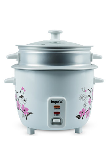İMPEX 1l Electric Rice Cooker - Rc2801, Auto Cooking, Warm, Safety Protection, Glass Lid, Aluminum Pot