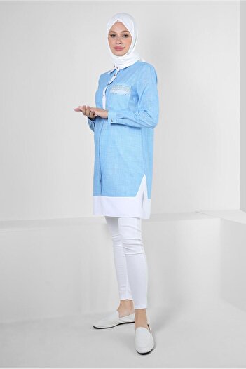Alvina BUTTONED TUNIC WITH EMBROIDERY DETAIL 43915