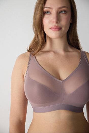 Magic Form Tulle Unwired Semi-Supporting Gathering Bra