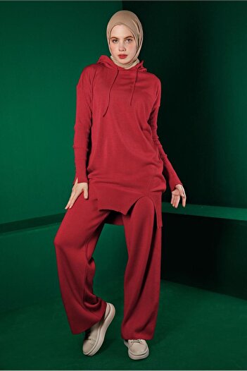Alvina DOUBLE PANT WITH SLIT DETAILKnitwear Suit 43213