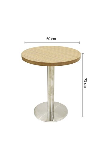 Generic Round wooden table with steel base