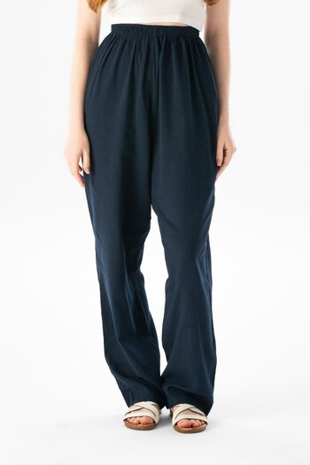 Eliş Şile Bezi Şile Bezi Women's Summer Shalwar Trousers Navy Blue Lcvt