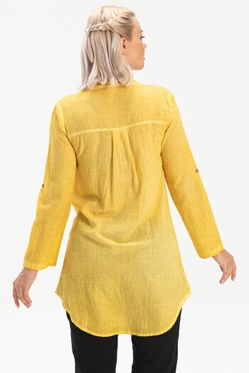 Eliş Şile Bezi Acacia Sile Cloth Summer Tunic Yellow Yellow