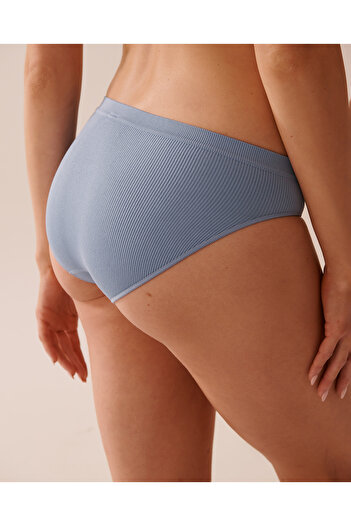 La Vie en Rose Seamless Fabric Ribbed Bikini Panty