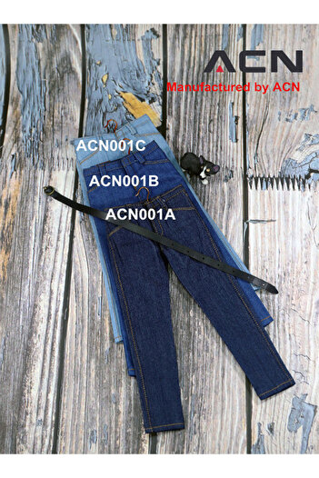 Choice ACN001B BLUE ACNTOYS ACN001 1/6 Scale Male Slim Jeans Pants Trousers Clothes Model Fit 12 inch Sol