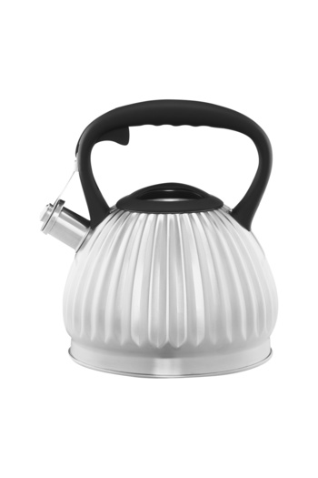 Ambition Gas stove kettle with whistle 2.5L (3L), silver, induction, Curly