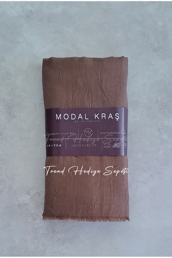 Trend Hediye Sepeti Bamboo Scarf - Light Brown