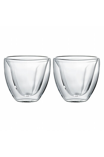 Ambition Set of 2 heat-resistant glasses 250ml, heart pattern, Mia