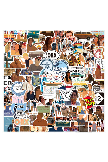 Miniso 10PCS 10/30/50/100PCS Classic TV Series Outer Banks Stickers Skateboard Laptop Motorcycle Phone Suit