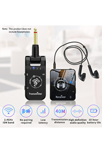 Choice Wireless IEM System Transmitter Receiver 2.4GHz ISM Band Wireless Ear Monitor Automatic Pairing P...
