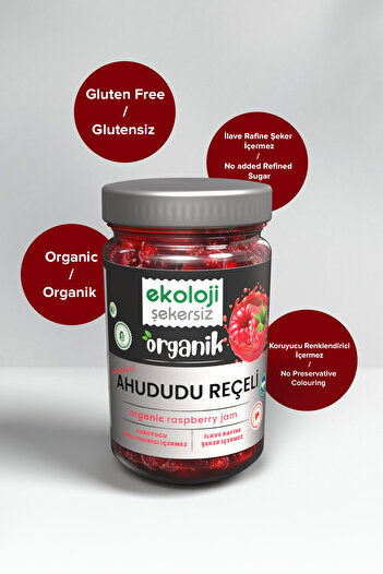 Ekoloji Market Organik Şekersiz Ahududu Reçeli 380 gr