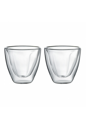 Ambition Set of 2 heat-resistant glasses 150ml, heart pattern, Mia