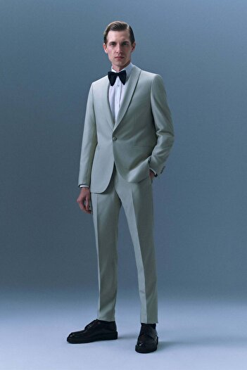 Tween Slim Fit Yeşil Smokin Takim