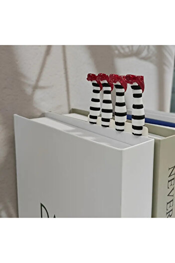 So Iconic 1Pc Creative 3D High Heels & Striped Socks Book Marker