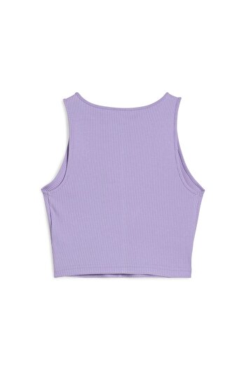 Puma Γυναικείο T-Shirt Wardrobe Ess Ribbed Crop Top