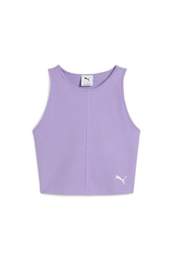 Puma Γυναικείο T-Shirt Wardrobe Ess Ribbed Crop Top