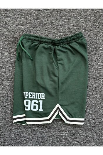 Altamira Men's Green Superior Printed Stripe Shorts