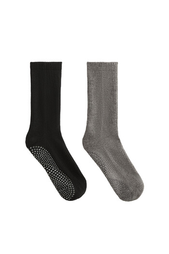 Oysho 2 Pairs of Cotton-Mixed Classic Yoga and Pilates Socks