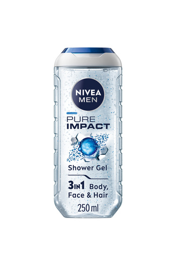 NIVEA NIVEA MEN Pure Impact Shower Gel 3in1, Fresh Scent, 250ml