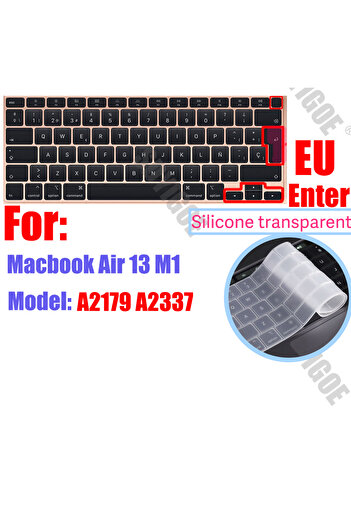 Choice EU-A337 A2179 Silicone Keyboard Cover Skin for all models MacBook Air/Pro13“14”15“16” M1 M2 M3 Chip