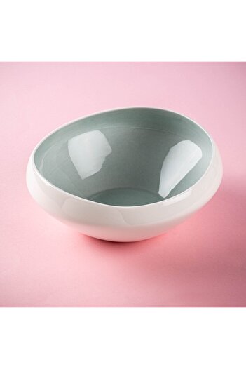 Tantitoni Sky Blue Porcelain Salad Bowl 17cm
