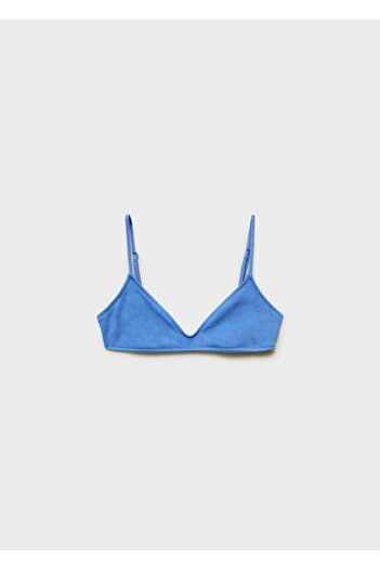 MANGO Woman Çiçekli jakar bikini üstü