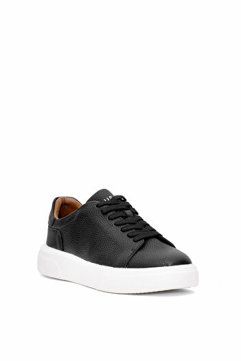 Lufian 112230280   Tommy Men's Genuine Leather Classic Sneaker Black