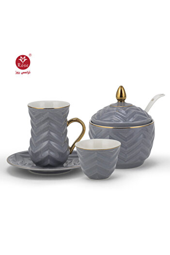 Rose CR-2020 - 51-Piece Tea and Coffee Serving Set - Rose